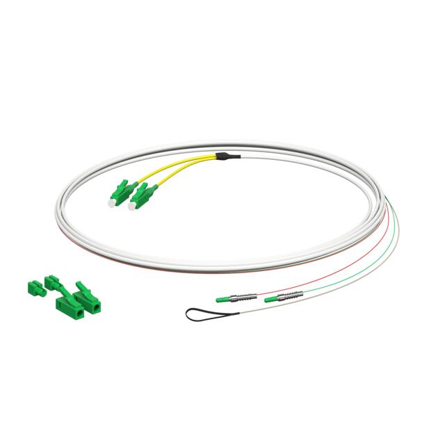 Glasfaser Patchkabel E3S Connect® LC/APC-E3S, 2xF, L=3m, HÜP zum Gf-GV