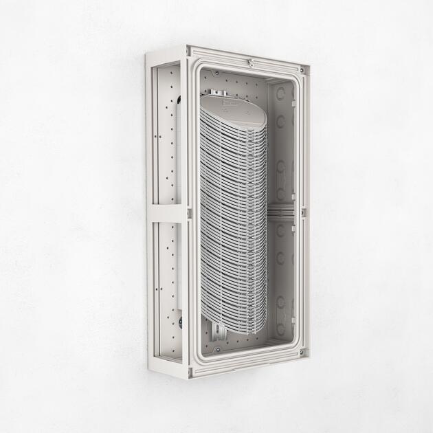 FlexBox Connect épissure, 576F, 48x 7 mm micro-tube, répartiteur d'immeuble en fibre optique