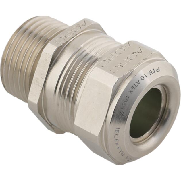 AGRO cable glands Ex Compact nickel-plated brass flameproof enclosure Ex d IIC and increased saftey Ex e II