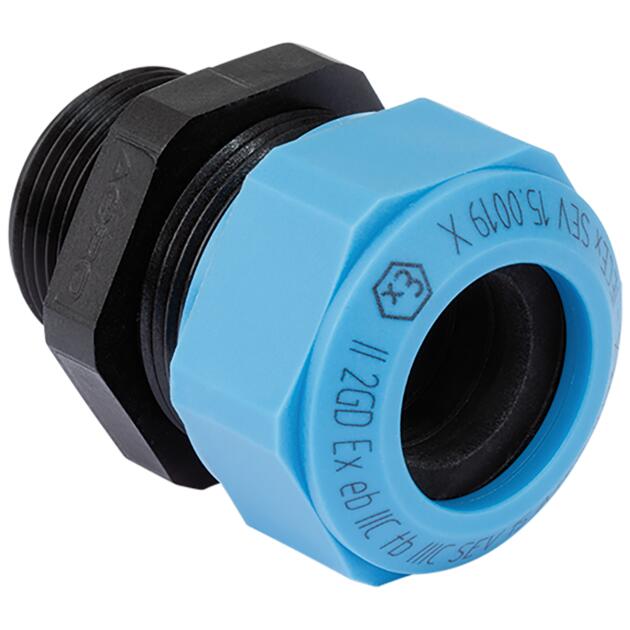 AGRO synthetic cable glands Progress® GFK increased safety Ex e II and intrinsic safety Ex i II